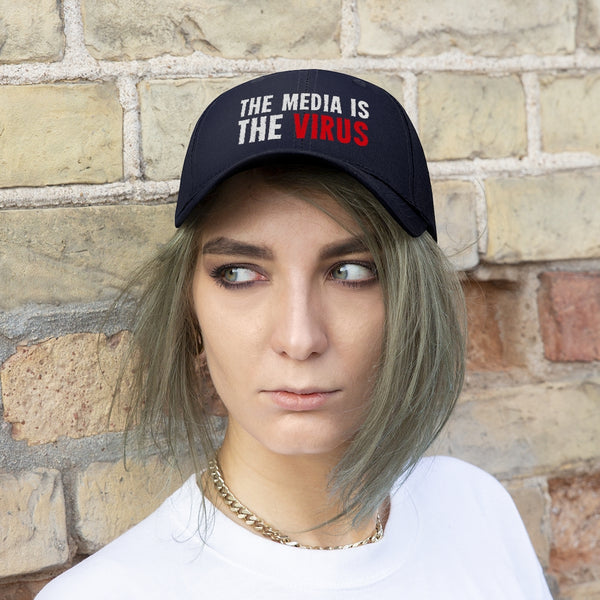 THE MEDIA IS THE VIRUS BASEBALL CAP