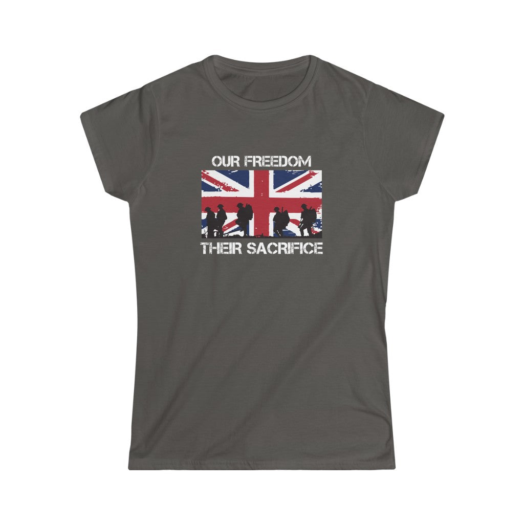 OUR FREEDOM THEIR SACRIFICE WOMEN'S TSHIRT