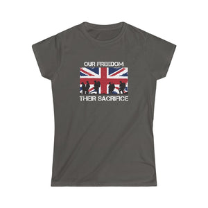 OUR FREEDOM THEIR SACRIFICE WOMEN'S TSHIRT